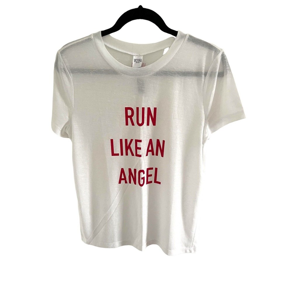 Victoria’s Secret Sport "Run Like An Angel" Short Sleeve T-Shirt Size S NWT